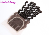 Fechamento encaracolado brasileiro do laço do Weave 4x4 extensões do cabelo de 8 - 30 polegadas