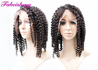 As perucas completas malaias encaracolados profundas do laço do cabelo humano do Virgin para as mulheres negras 8A classificam